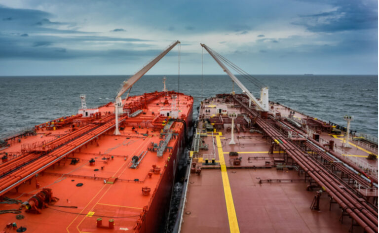 two-tankers-carrying-out-ship-to-ship-transfer-operation-photo