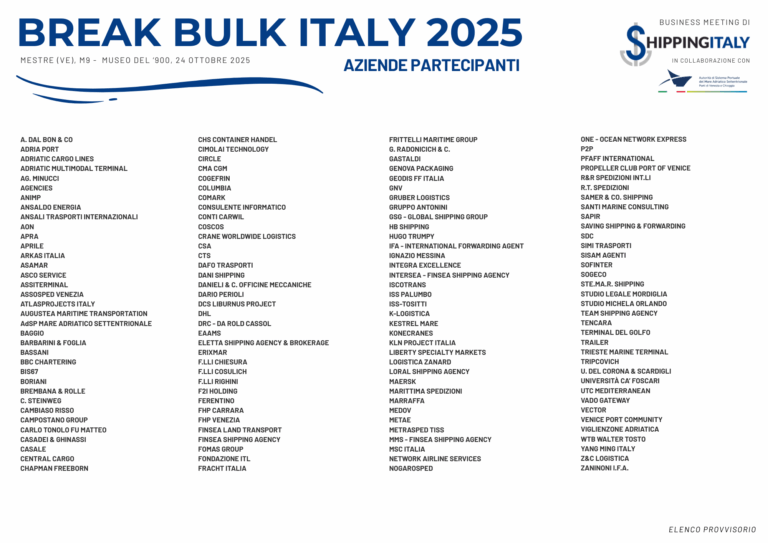 PARTECIPANTI BREAK BULK ITALY 2025 (2)